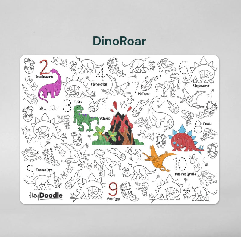 Hey Doodle 123 DinoRoar Art and craft for kids Travel Toys Dinosaur Best Seller Dinosaur and Dragon Theme Most Loved in Store 3yrs+