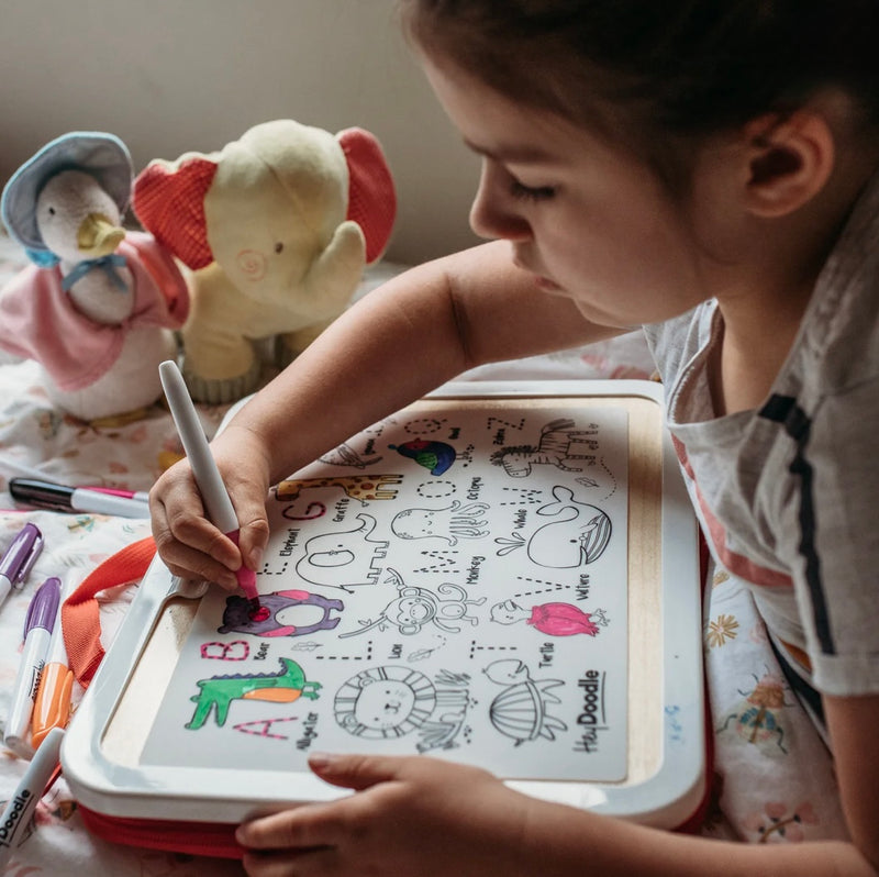 Hey Doodle ABC MiniMats Into the Wild Art and craft for kids Travel Toy Wild Animals Early Literacy Best Seller Most Loved in Store 3yrs+