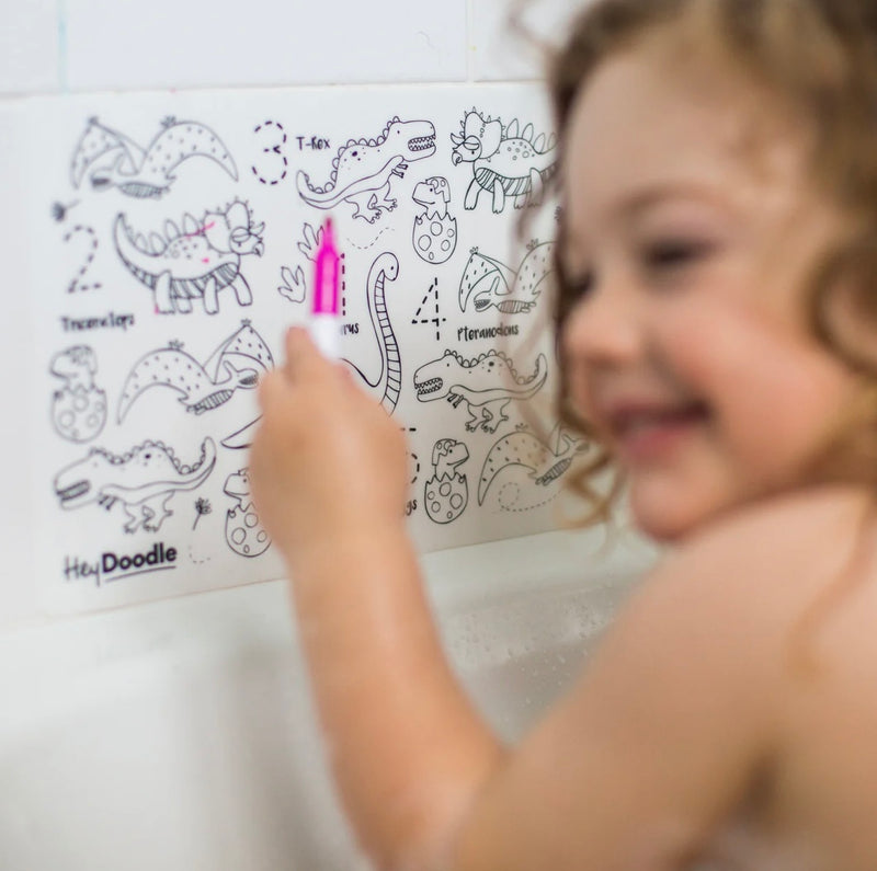 Hey Doodle 123 MiniMats DinoRoar Art and craft for kids Travel Toys Dinosaur Best Seller Gifting Idea for Dinosaur and Dragon Theme 3yrs+