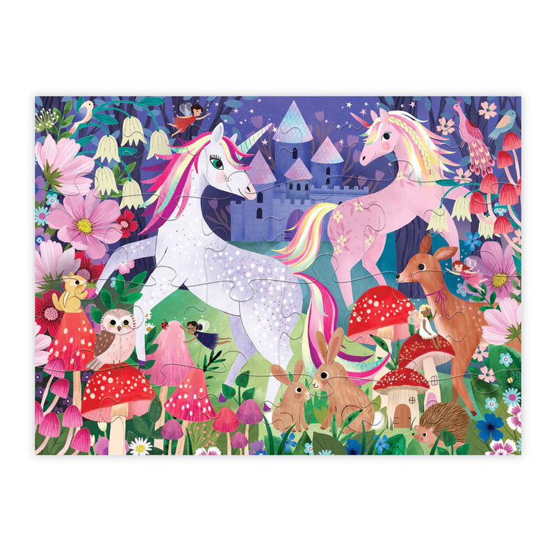 Crocodile Creek Little Building 24pcs Unicorn Castle Jigsaw Puzzle Preschooler Fairy Unicorn and Castle Theme 3yrs+
