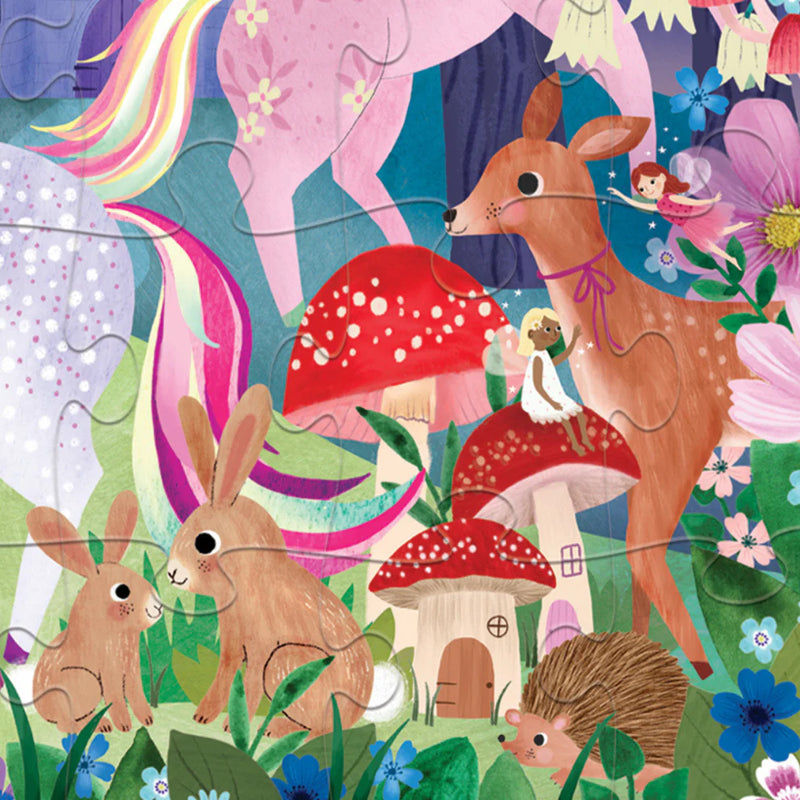 Crocodile Creek Little Building 24pcs Unicorn Castle Jigsaw Puzzle Preschooler Fairy Unicorn and Castle Theme 3yrs+