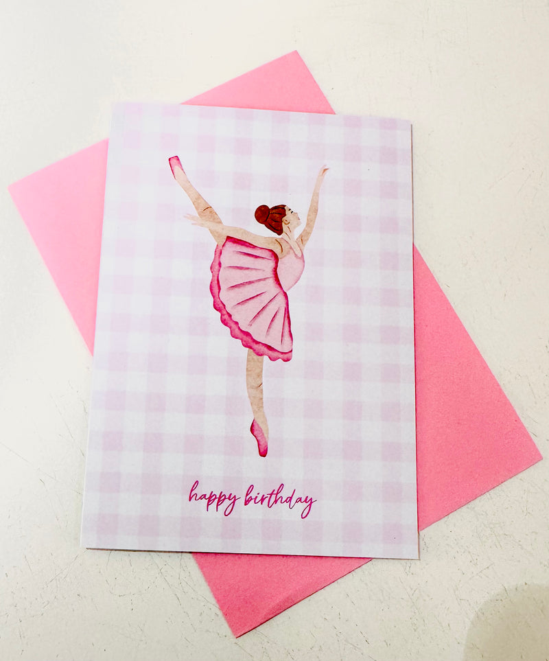 Ballet Dancer Kids Happy Birthday Card By Popsy Press