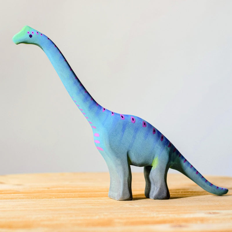 Wooden Brontosaurus Set of 2 by BumbuToys Wooden Animals Dinosaur Toys Dinosaur and Dragon Theme 3yrs+