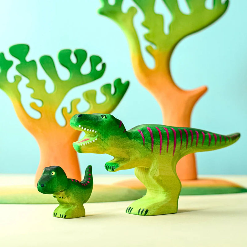 Wooden Dinosaurs T-Rex Set of 2 by BumbuToys Dinosaur and Dragon Theme 3yrs+