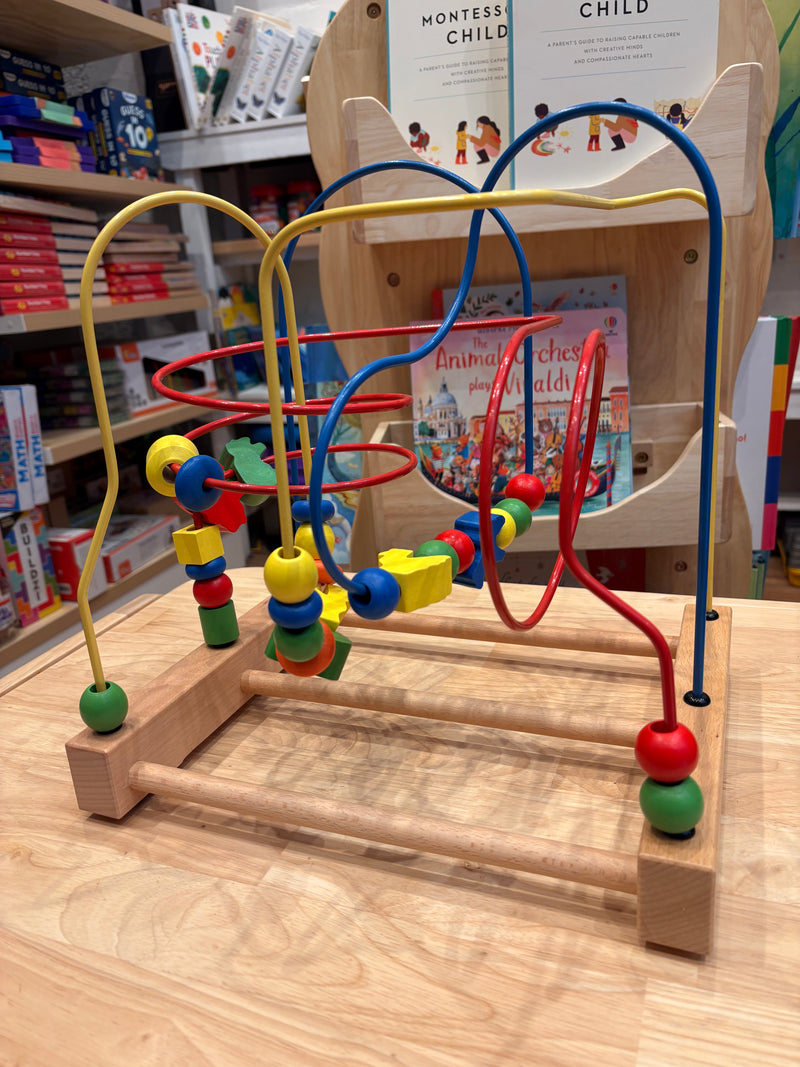 Viga Toys Wooden Large Wire Bead Maze 32.5 cm(L)x 31.5 cm (W)x 25 cm(H) Fine Motor Skills Developmental Toys 2yrs+ (Bulky Shipping)