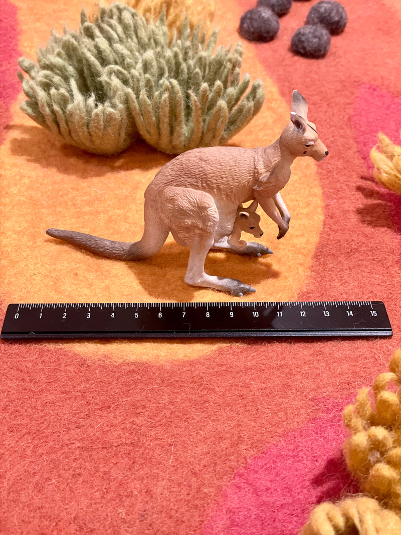 Kangaroo with Joey Figurine by Safari Ltd Australian Collection Animal Figurines 3yrs+