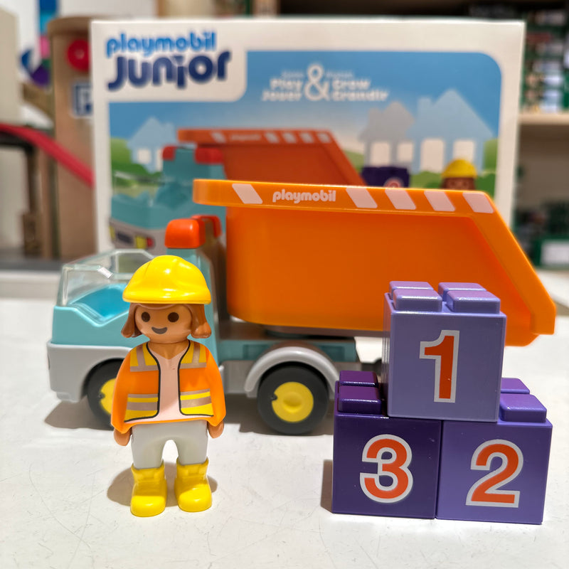 Playmobil Junior Dump Truck Toy Car Toddlers 12m+