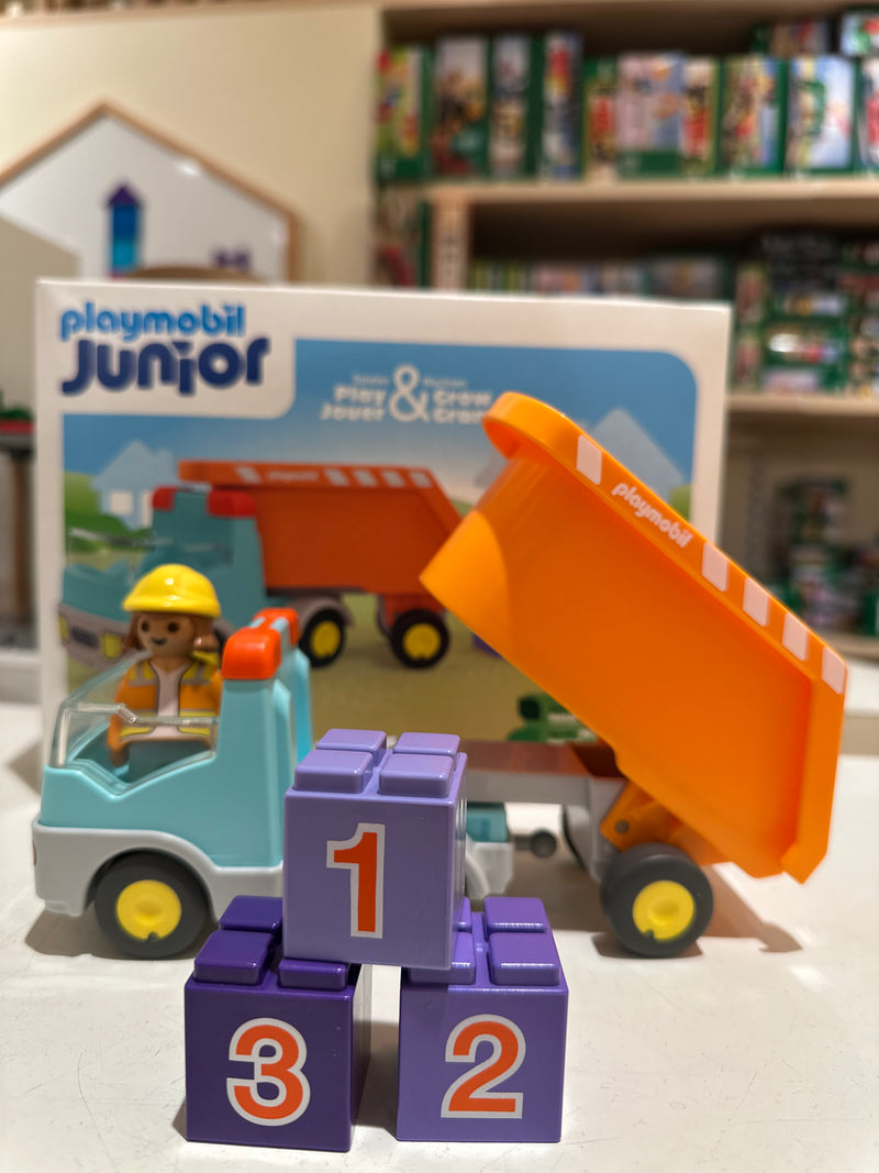 Playmobil Junior Dump Truck Toy Car Toddlers 12m+