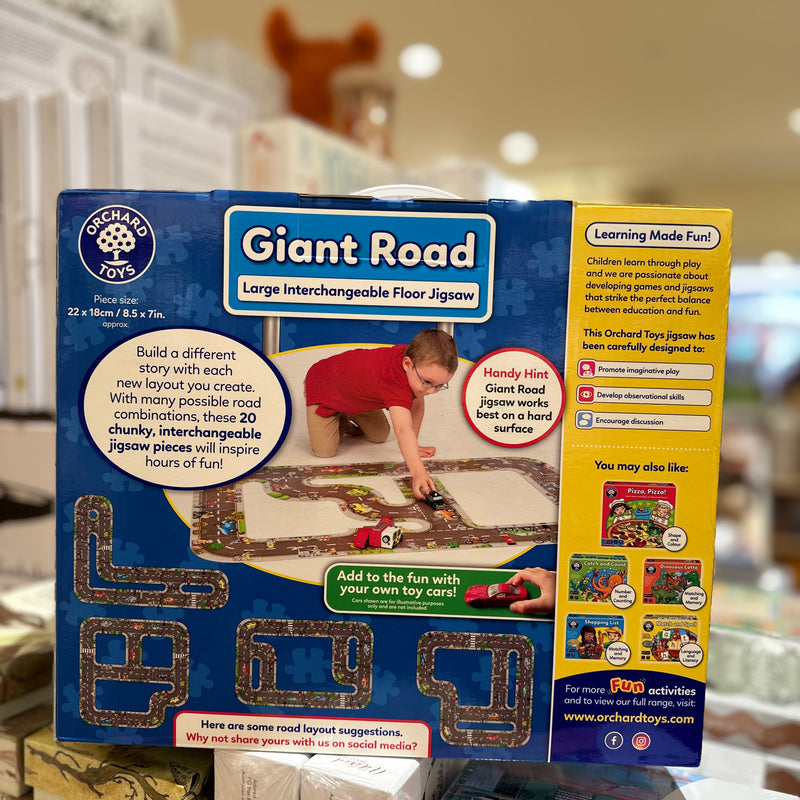 Orchard Toys Giant Road Floor Jigsaw Puzzle 20pcs Cognitive Development Toys for 3yrs+
