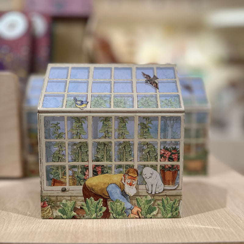 Petter Rabbit GreenHouse Tin with Lid 12x7.5x9.3cm (LWH) Gift Idea for 3yrs+