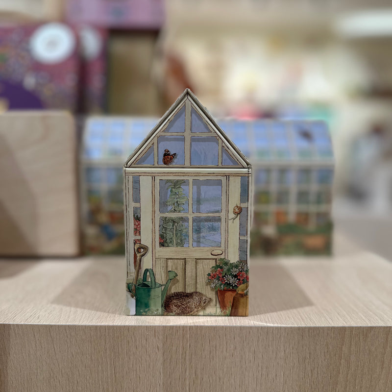 Petter Rabbit GreenHouse Tin with Lid 12x7.5x9.3cm (LWH) Gift Idea for 3yrs+