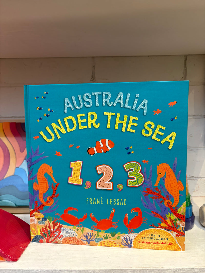 Australia Under the Sea 1 2 3 (Hardcover) by Frane Lessac Australian Animals Ocean Book