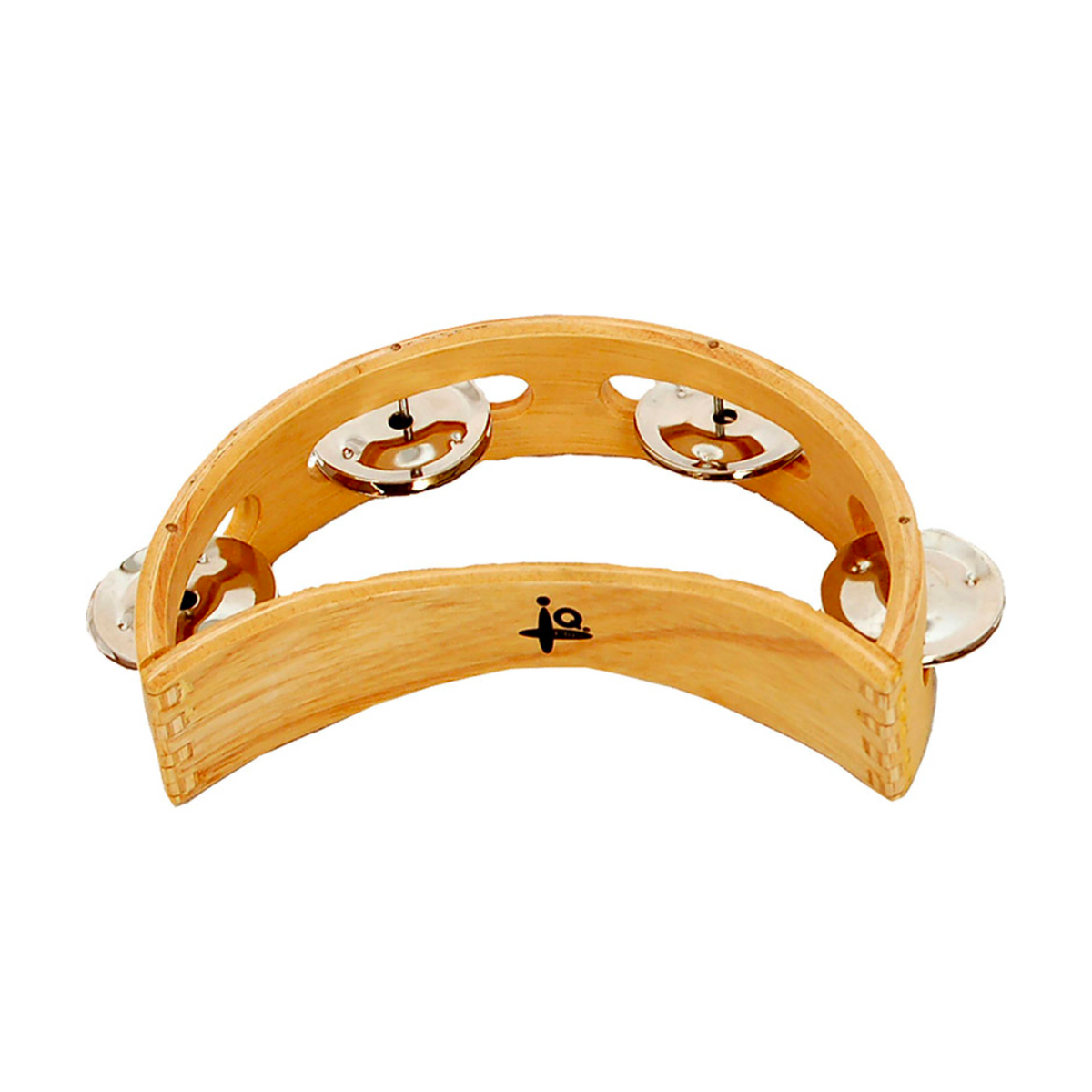 IQ Plus Music Half Moon Wooden Tambourine 15cm Musical Intruments for ...