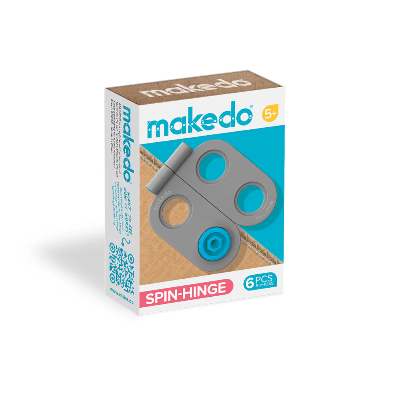 Makedo Spin-Hinge Cardboard Construction Tool 6pc Art and Craft for Kids 5yrs+