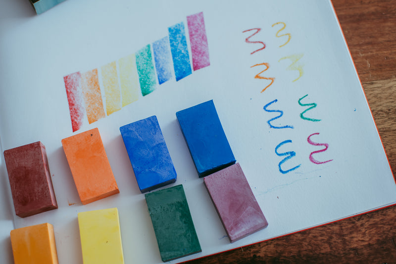 Filana Organic Beeswax Crayons Waldorf Education Inspired 8 Blocks Stationary Art and craft for kids 3yrs+