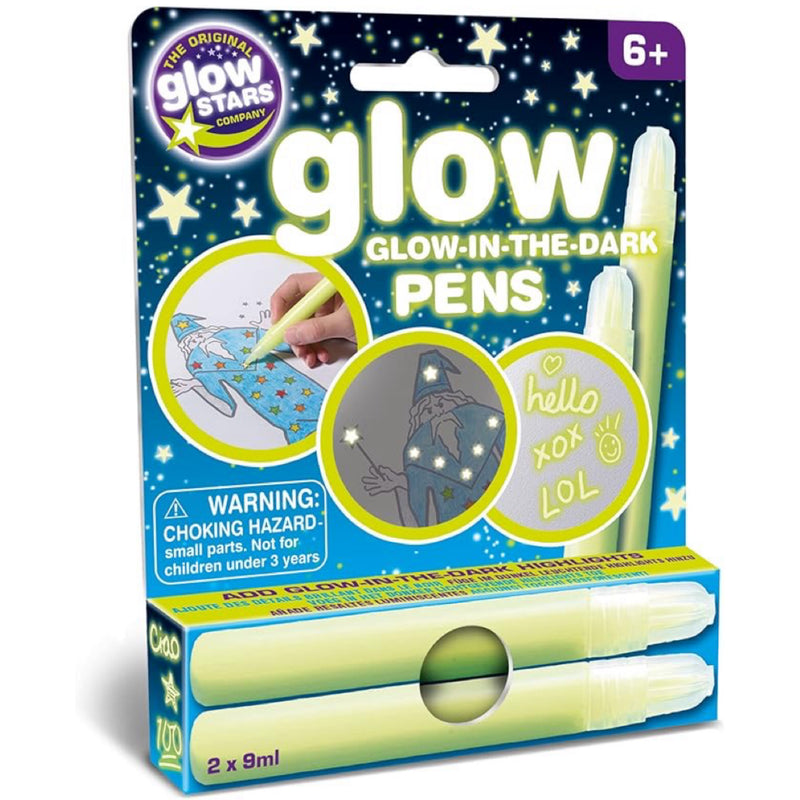Glow In The Dark Paint Pens Set of 2 by Brainstorm Toys Stationary Art and Craft for Kids 6yrs+