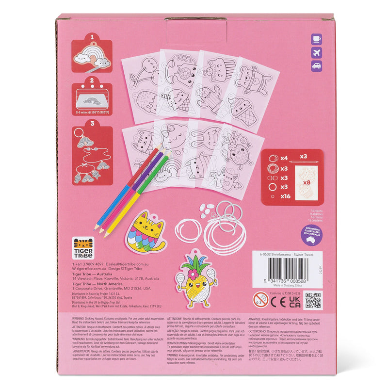 Tiger Tribe Shrinkorama Sweet Treats Shrinkies Art and Craft for kids 4yrs+