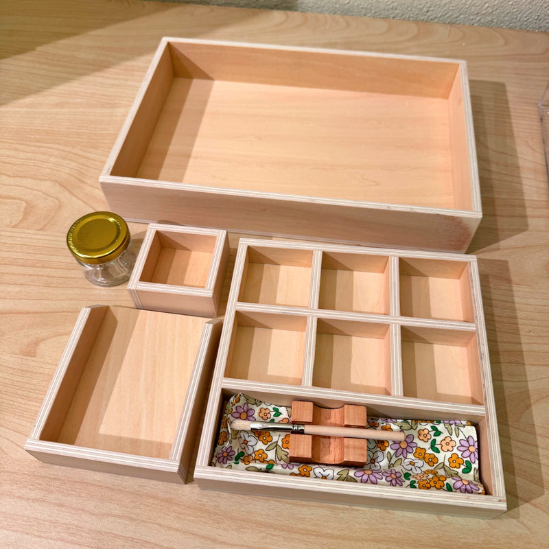 Montessori Glue Activity Box with Jar and Brush Practical Life Tools 2yrs+