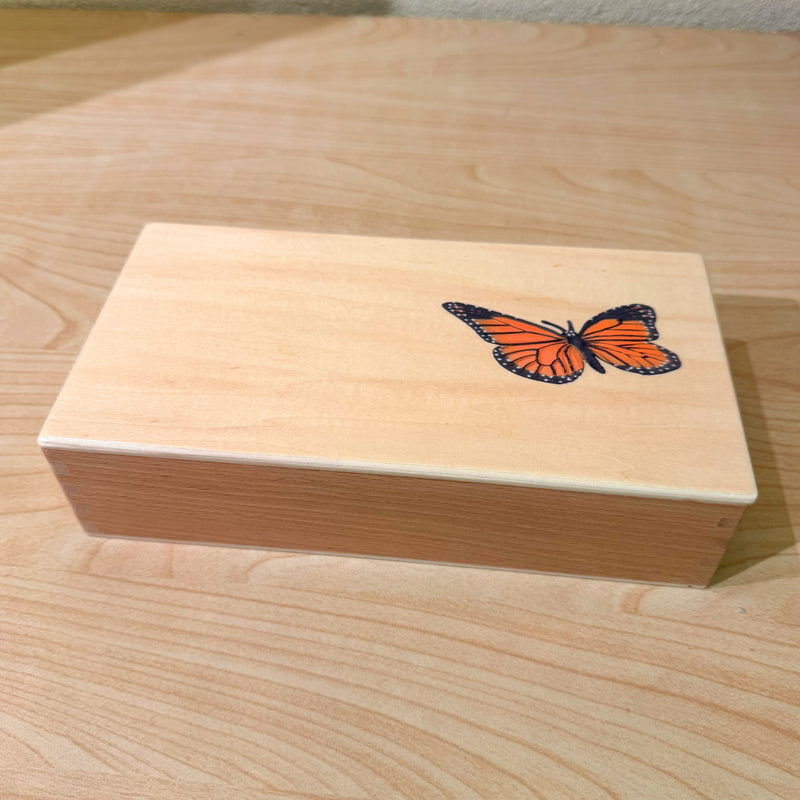 Montessori Wooden Life Cycle of Butterfly Puzzle Set with 4 Figurines Montessori Materials 3yrs+