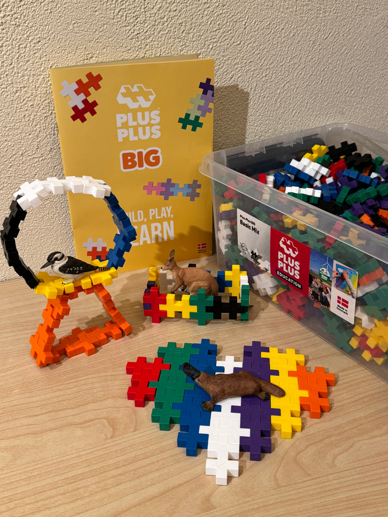 Plus Plus Rainbow BIG Mix Building Blocks 600pcs Classroom Set Educational Creativity Toy School Range 3yrs+