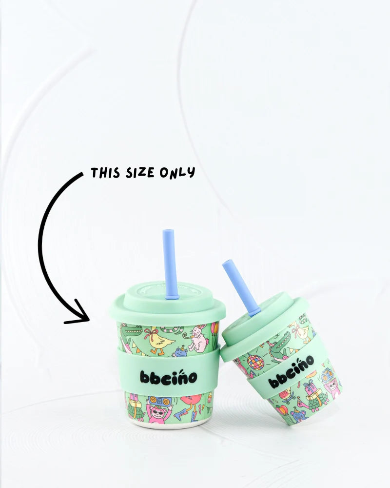 BBcino Party Animal in Green 240ml Babycino