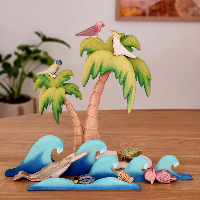 Wooden Valuri Water Waves Set of 3 by BumbuToys Wooden Animals 3yrs+