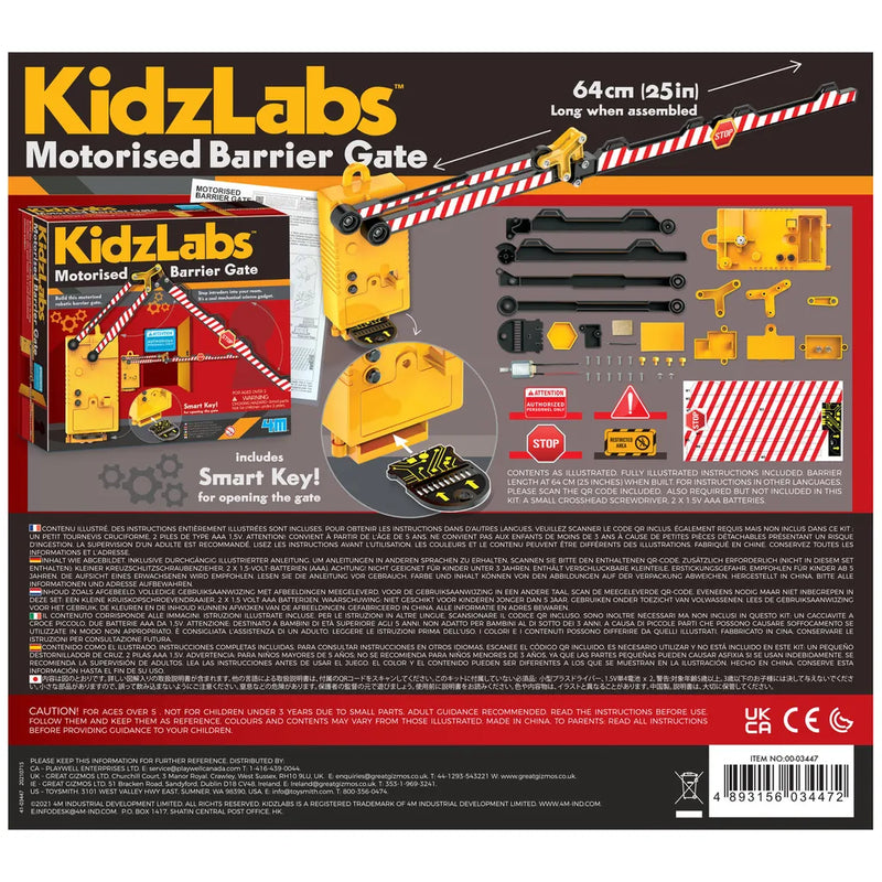 KidzLabs Motorised Barrier Gate Early Science STEM Toys Gifting Idea for 8yrs+