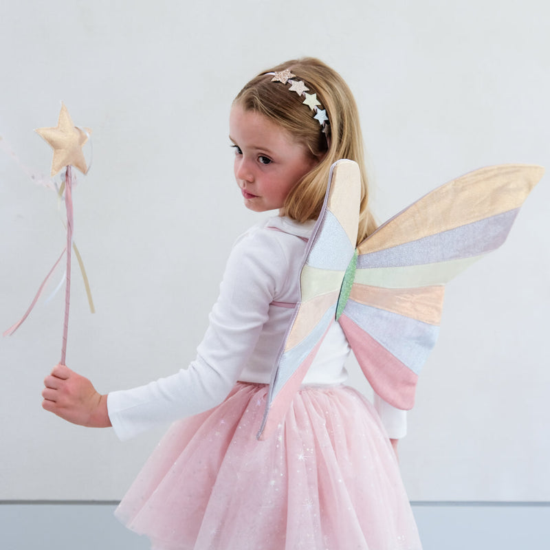 Girls Pink Sparkly Intergalactic Wings by Mimi & Lula Costumes Fairy Unicorn and Castle Theme 3yrs+