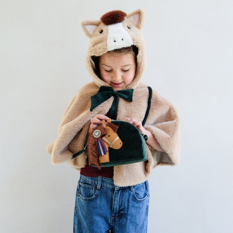 Pony Pal Velvet Bag Green by Mimi & Lula Gifting Idea for 3yrs+