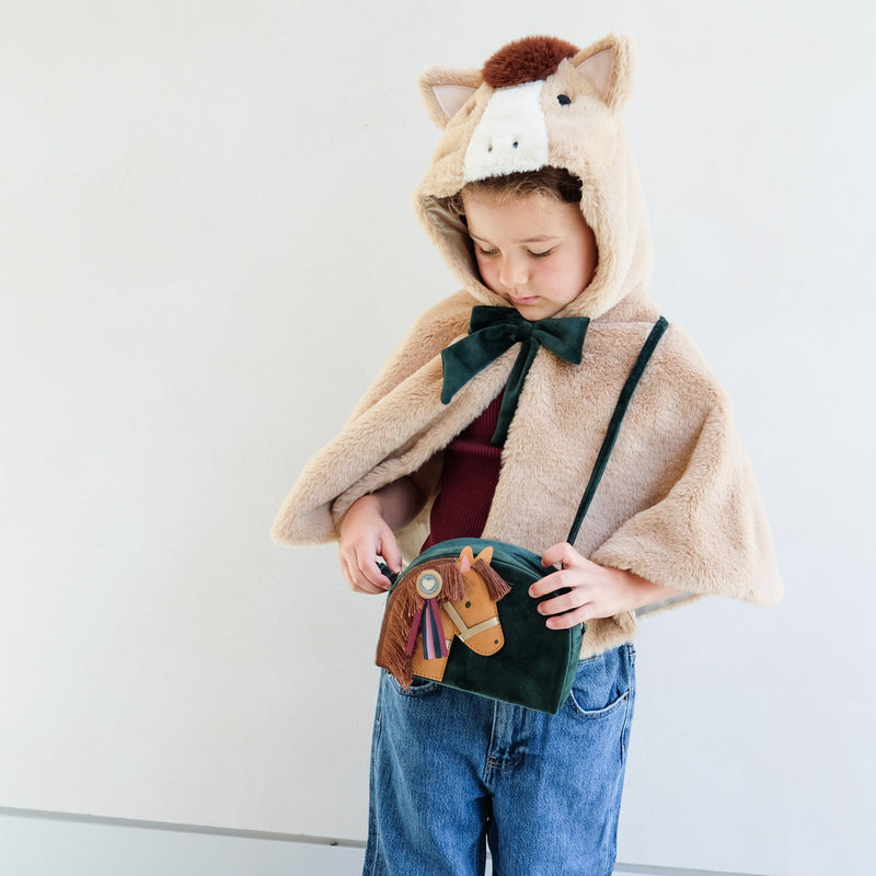 Pony Pal Velvet Bag Green by Mimi & Lula Gifting Idea for 3yrs+