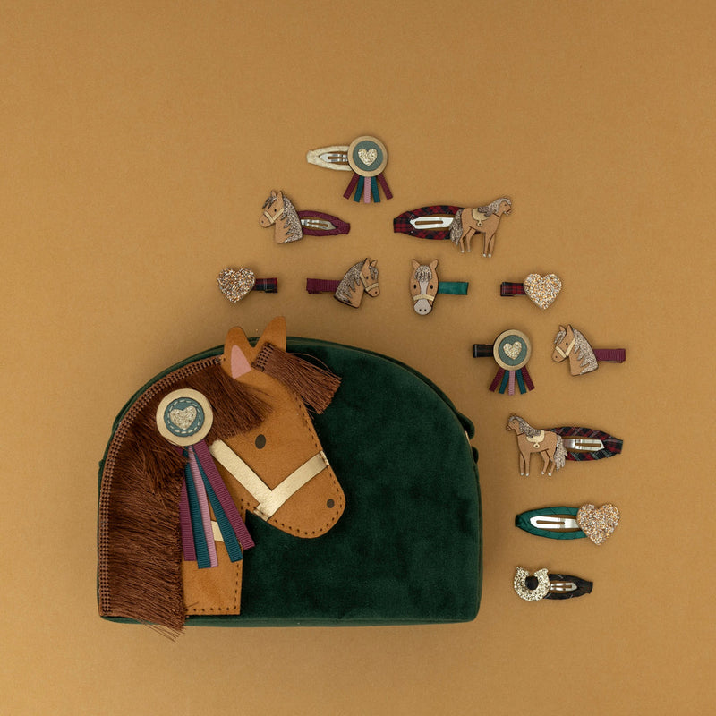 Pony Pal Velvet Bag Green by Mimi & Lula Gifting Idea for 3yrs+