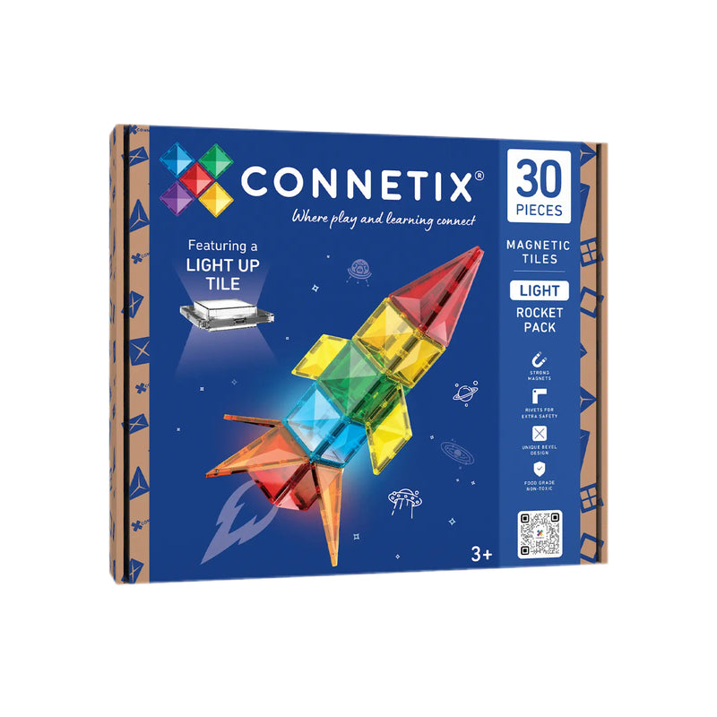 Connetix Tiles 30 Piece Light Rocket Pack NEW 2026 3yrs+