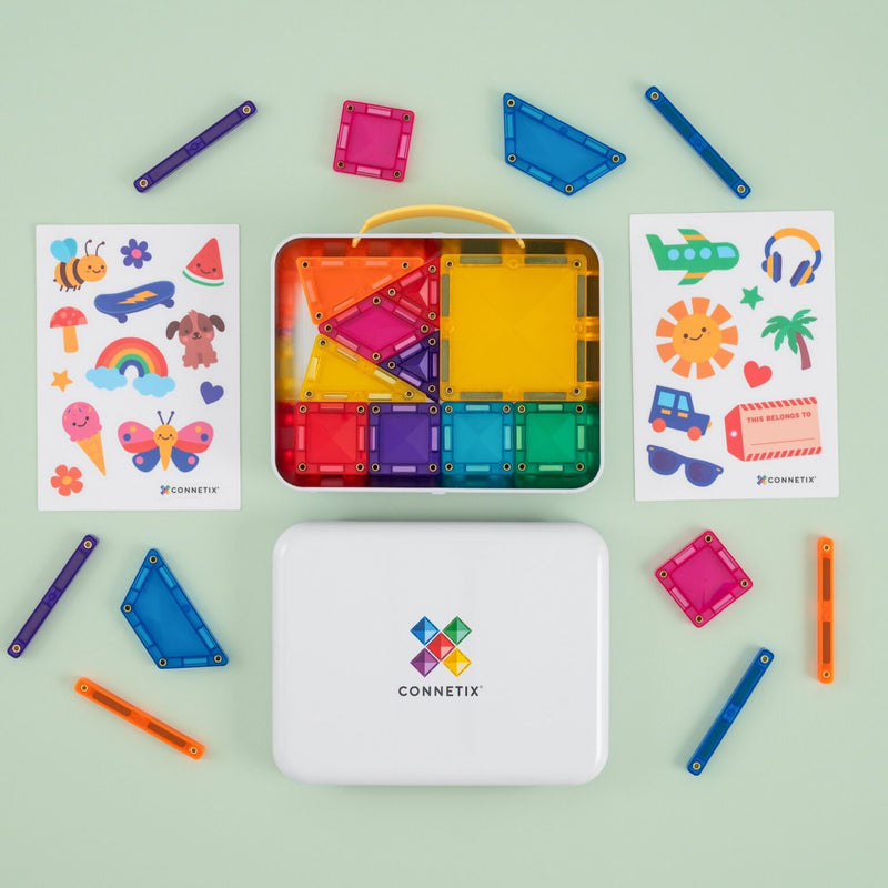 Connetix Tiles 32 Piece Travel Mini Pack NEW 2026 Travel Toys 3yrs+