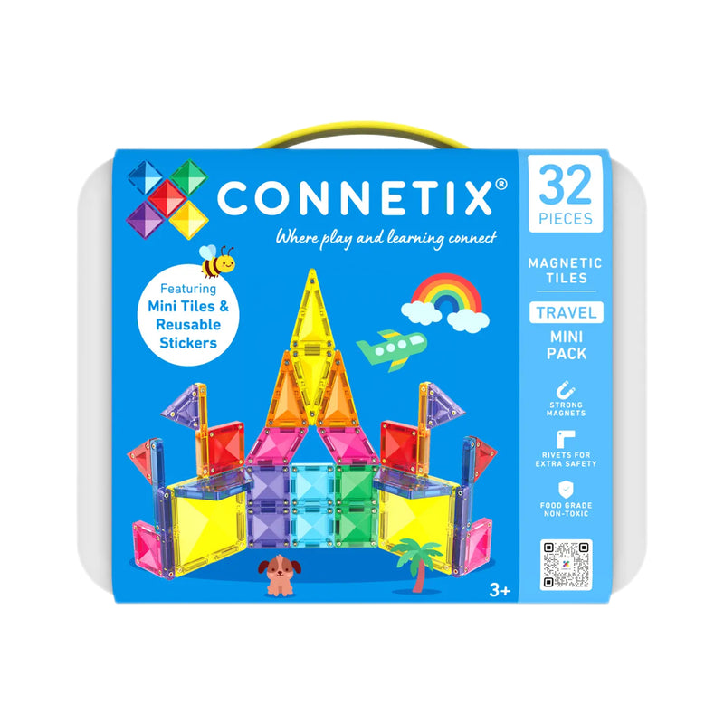 Connetix Tiles 32 Piece Travel Mini Pack NEW 2026 Travel Toys 3yrs+