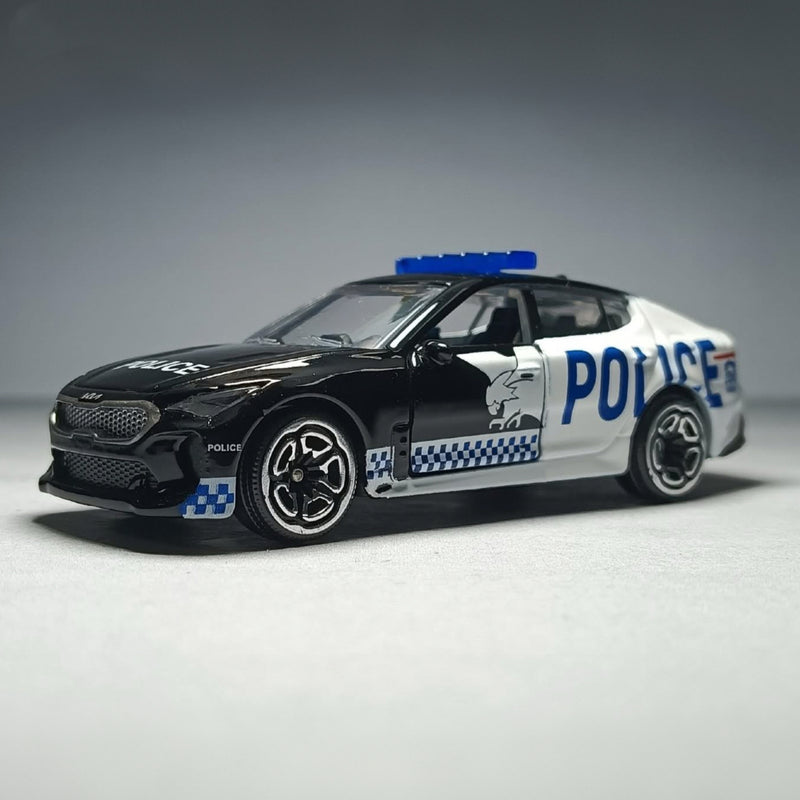 Majorette Kia Stinger Police Performance Car With Open Door Metal Travel Toys Car 3yrs+