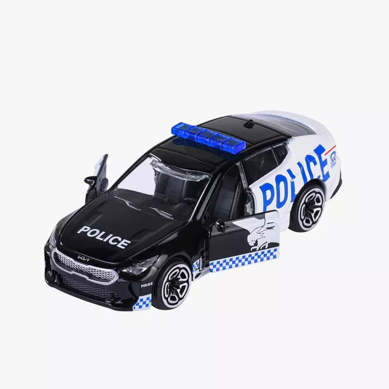Majorette Kia Stinger Police Performance Car With Open Door Metal Travel Toys Car 3yrs+
