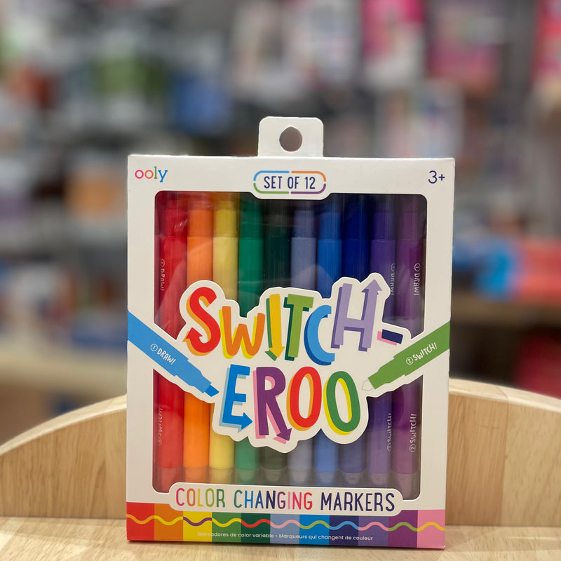 Ooly 12 Switcheroo Colour Changing Markers Double Ended Stationary Art and craft for kids 3yrs+