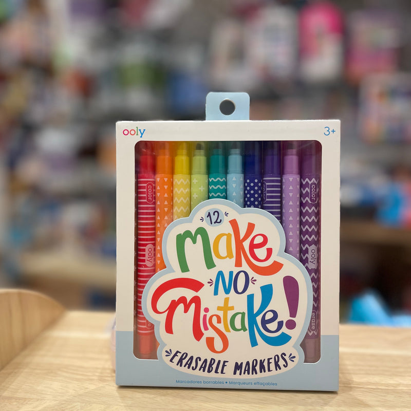 Ooly Erasable Markers Make No Mistake Set of 12 Stationary Art and craft for kids 3yrs+