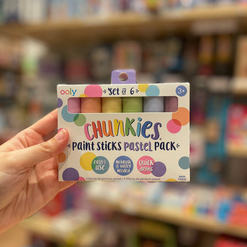 Ooly Chunkies Paint Sticks Set of 6 Pastel Stationary Art and craft for kids 3yrs+