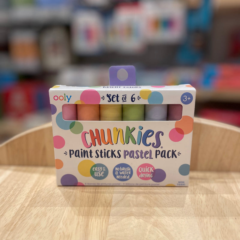 Ooly Chunkies Paint Sticks Set of 6 Pastel Stationary Art and craft for kids 3yrs+