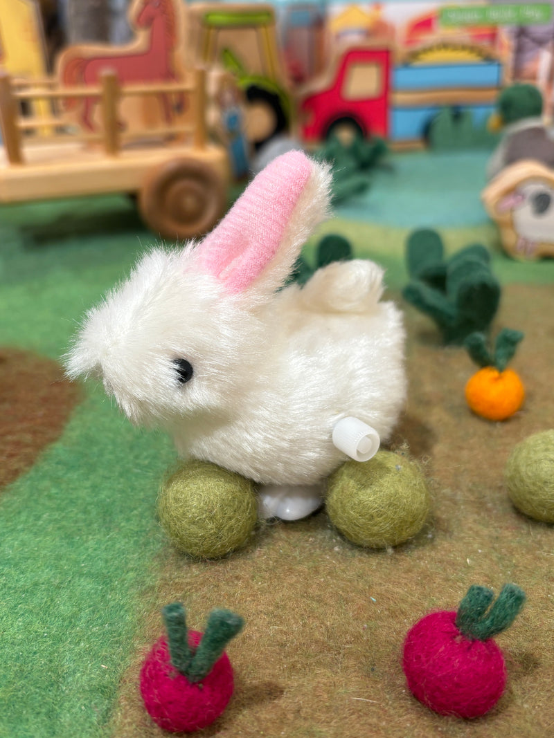 House of Marbles Hoppity Bunnies 1pc Interactive Wind-Up Hopping Bunny Children’s Easter Gift 3yrs+