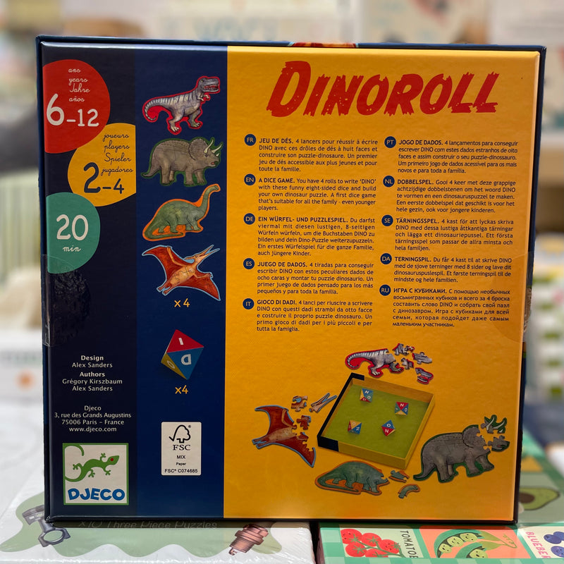 Dinosaur Dinoroll Tactical Jigsaw Puzzle Game by Djeco Dinosaur and Dragon Theme Clearance 6yrs+