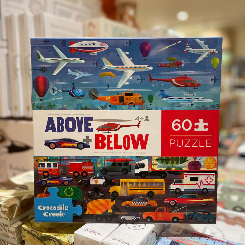 Crocodile Creek Above and Below Puzzle 60 pcs Things That Go Gifting Idea for 4yrs+
