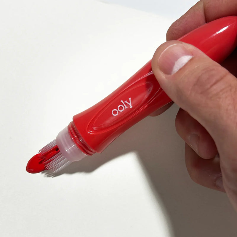 Ooly Set of 6 Easy Squeezy Squeezable Poster Paint Brushes Stationary Art and Crafts for Toddlers 3yrs+