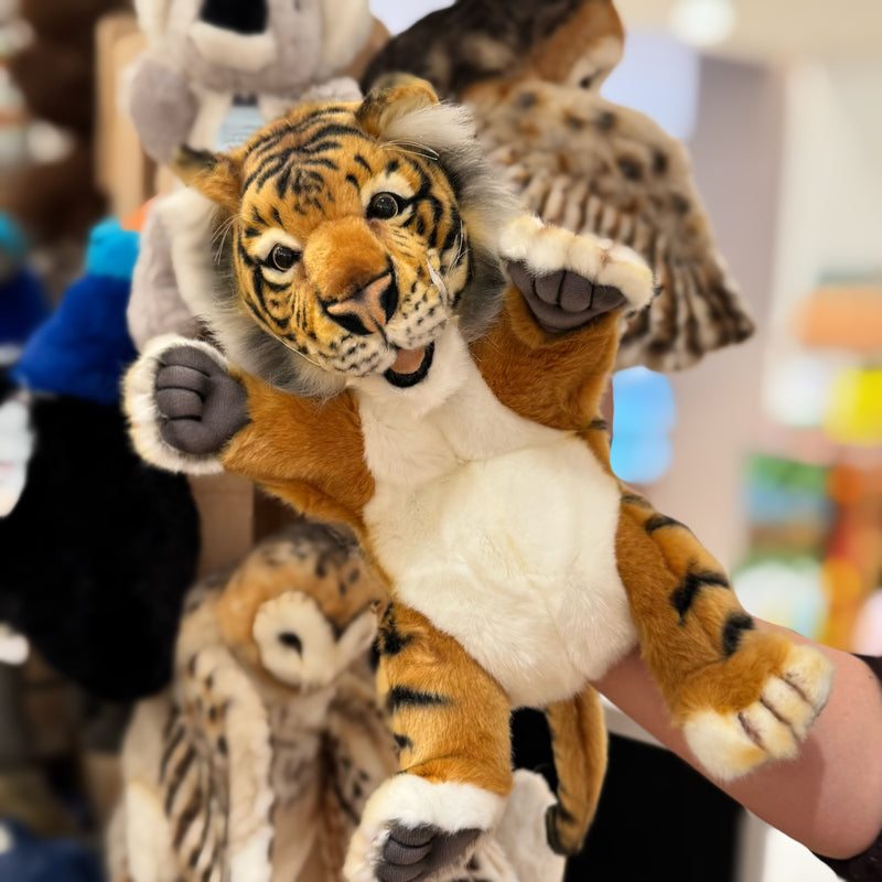 Tiger Cub Hand Puppet 37cm by Hansa Pretend and Imaginative Play Toy 3yrs+