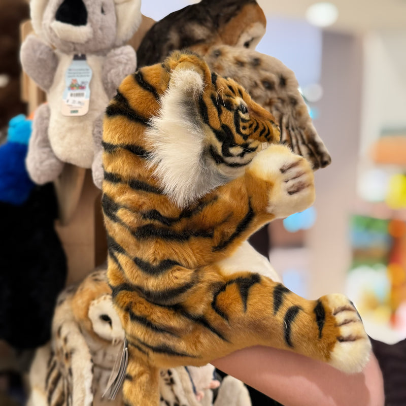 Tiger Cub Hand Puppet 37cm by Hansa Pretend and Imaginative Play Toy 3yrs+