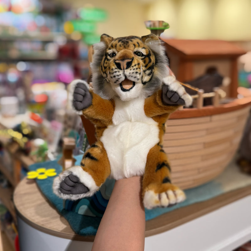 Tiger Cub Hand Puppet 37cm by Hansa Pretend and Imaginative Play Toy 3yrs+