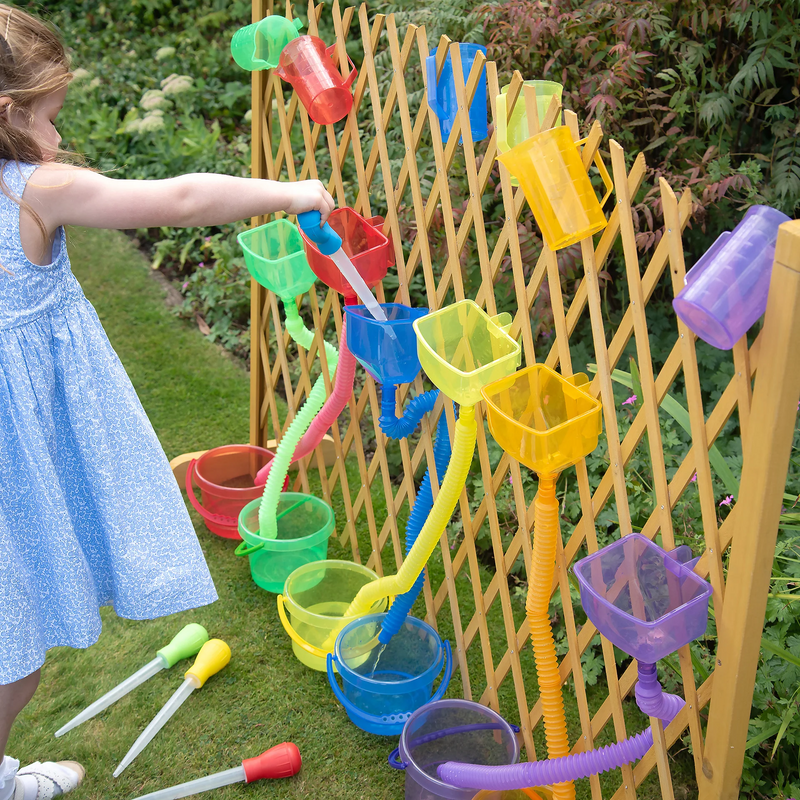 Translucent Water Play Set 24pcs Rainbow colour by Tickit Sensory Outdoor Play Tools STEM Water Play School Range 3yrs+