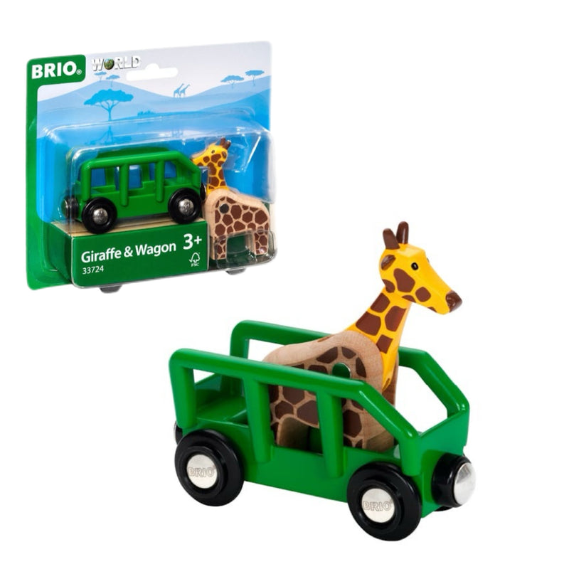 BRIO Giraffe and Wagon 2pcs 3yrs+