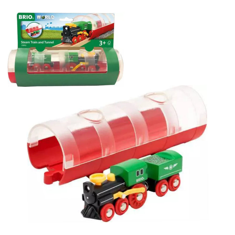 BRIO Tunnel & Steam Toy Train 3pcs Best Seller 3yrs+